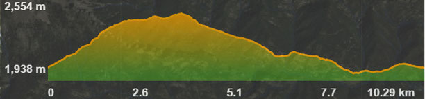 Perfil de la ruta circular Urús - Penyes Altes del Moixeró