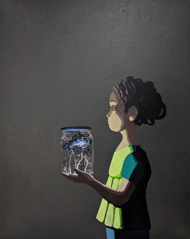 thunderstorm - Acryl auf Leinwand, 100x80cm, 2019