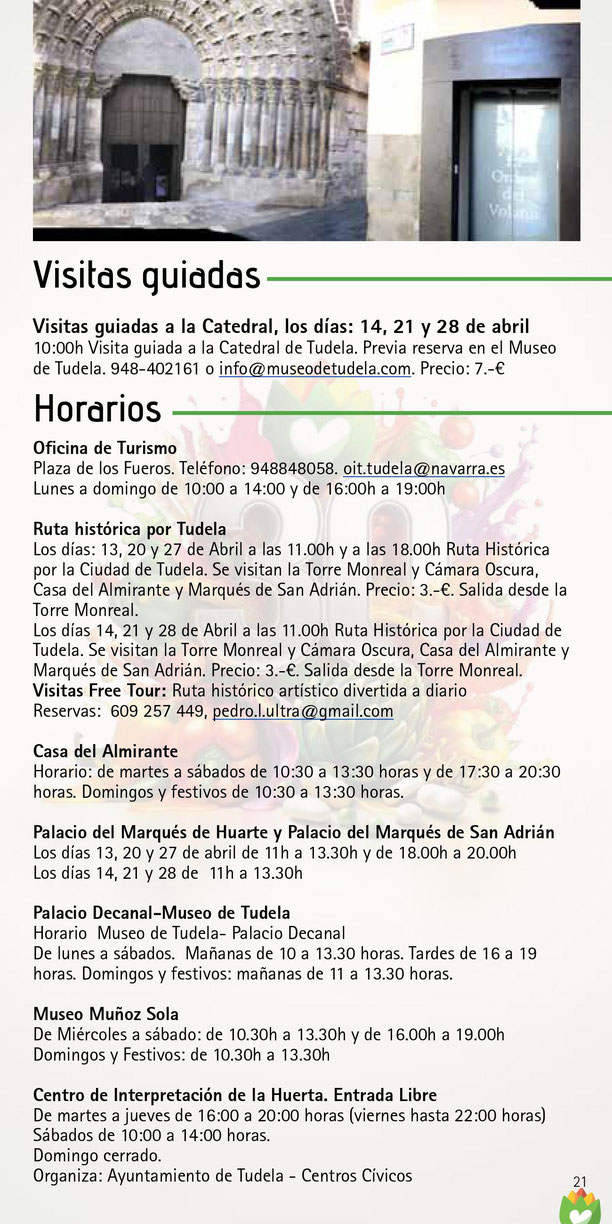 Programa de las Fiestas de la Verdura en Tudela
