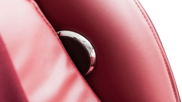 Massagesessel Easyrelaxx in rot Bluetooth Lautsprecher