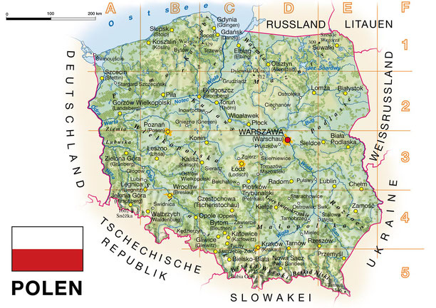 Landkarte von Polen