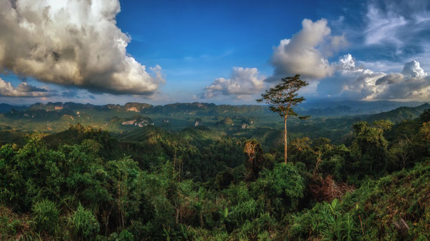 Spektakuläre Aussicht vom Doi TaPang Viewpoint in Chumphon