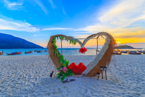 Thailand Bausteinreisen Herz am Strand