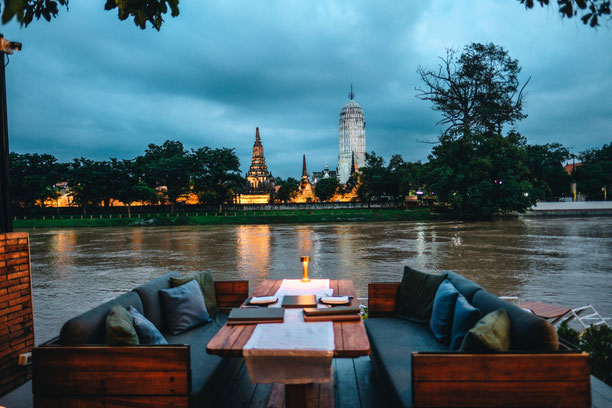 Sala Ayutthaya Boutique Hotel mit rotem Sichtmauerwerk