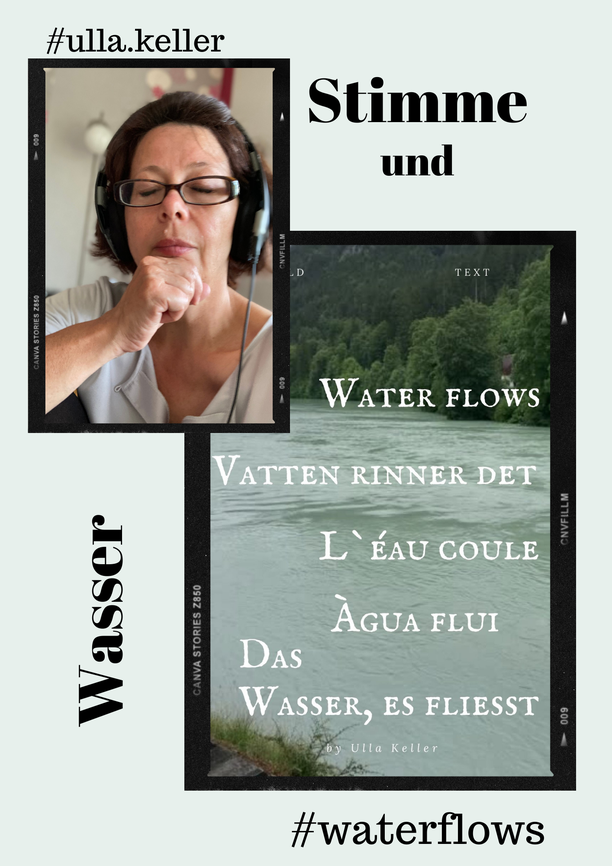 Das Projekt-Plakat #waterflows Stimme und Wasser