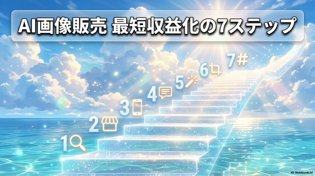 AI画像販売を最短で学ぶ手順は7ステップです