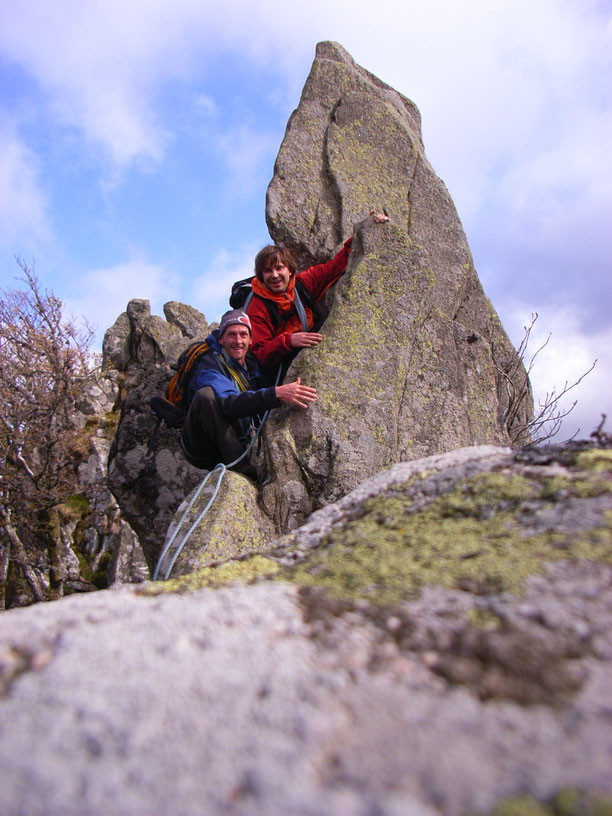 unique sur le massif une course d'arête les Spitzkopfe