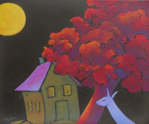 Beispiel für Mal-Workshop Bäume malen/ "Der Zauberbaum"