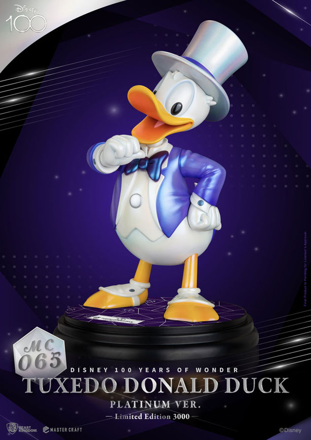 Tuxedo Donald Duck 1/4 ( Platinum Version ) Disney 100th Cartoon Master Craft 40cm Statue Beats Kingdom Toys