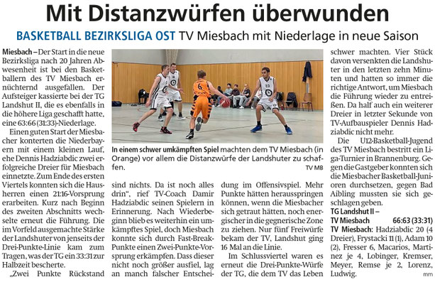 Bericht im Miesbacher Merkur am 16. Oktober 2024 - Zum Vergrößern klicken