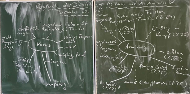 Tafelbild, 25.09.- Darstellung von Varus und Arminius bei Patraculus 20n.Chr.
