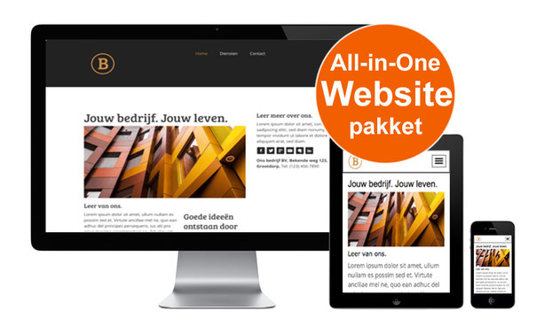 Installateurs website all in one website pakket