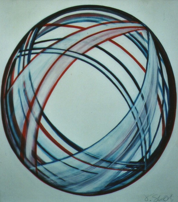 orbit, oil on canvas, 75 x 85 cm, 2001