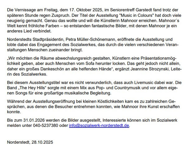 Eigenbericht vom 28.10.2025