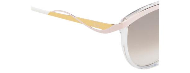 Occhiali da sole Christian Dior donna. Modello: Metaleyes1. Colore: 6OB/IQ trasparente, rosa e giallo. Calibro 57-17. Prezzo € 286,00. Spedizione gratis. Materiale: acetato e metallo.