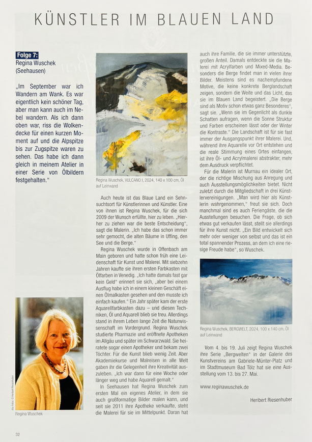 Regina Wuschek, Künstler, Malerin, Murnau, Berge, Bergwelten