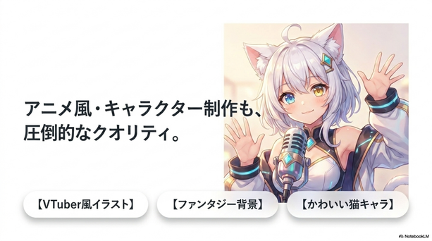 アニメ風やキャラクター制作も簡単