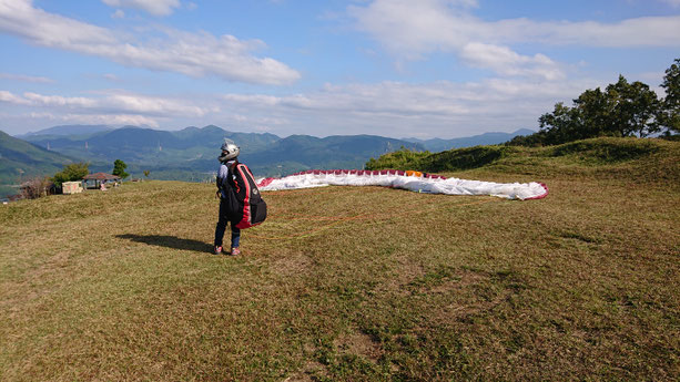 伐株山パラグライダー体験タンデムフライトスクール