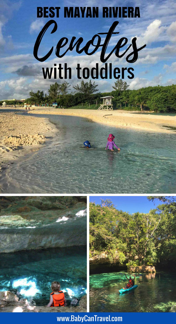 Don't miss out on visiting cenotes when in Mexico. Here are toddler friendly cenotes in the Mayan Riviera Mexico. | Family Travel | Toddler Travel | Baby Travel | Travel with Baby | #familytravel #travelwithbaby #Mexico #Cenotes #Playadelcarmen