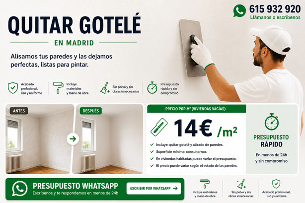 Servicios de Pintura en: Madrid capital, Pozuelo de Alarcón, Aravaca, Majadahonda, Las Rozas, Boadilla del Monte, Getafe, Alcorcón, Getafe, Móstoles, Fuenlabrada…