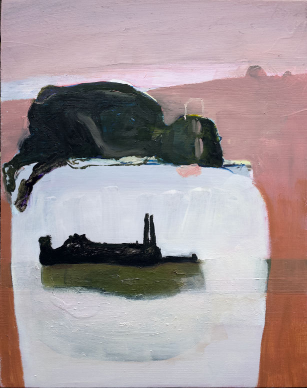 Dog Blues  2025 Öl,Acryl auf Holz  50x40cm