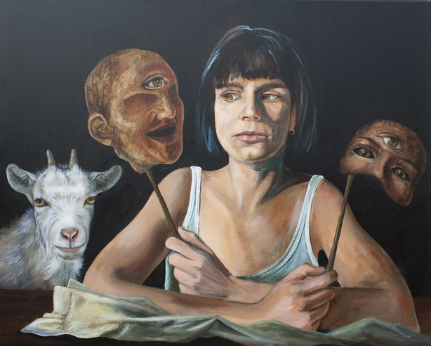 "Unscheinbar", 2023, 80x100cm, Acryl auf Leinwand/verkauft