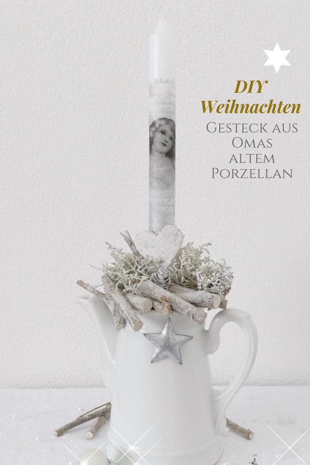 Omas Porzellan wieder verwenden DIY Weihnachten