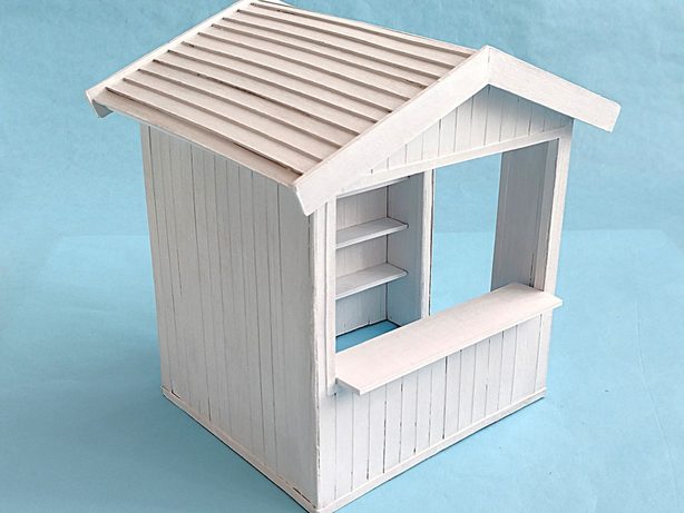 Miniatur-Marktstand aus Pappe basteln