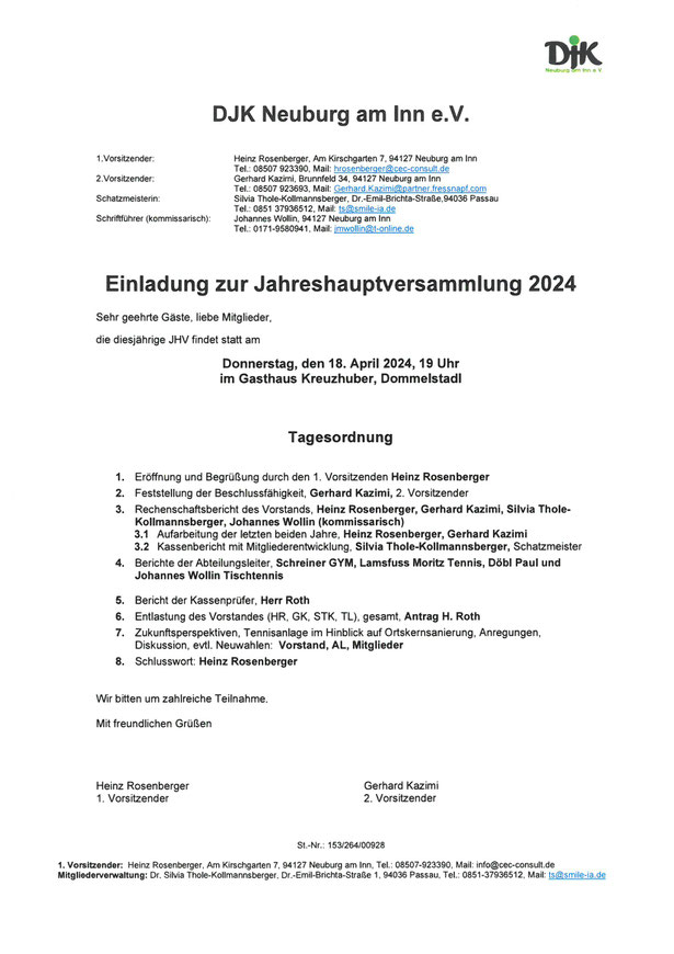 Jhv Djk Neuburg Am Inn