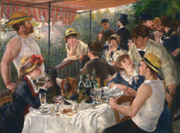 ピエール＝オーギュスト・ルノワール『舟遊びをする人々の昼食』(1881年）