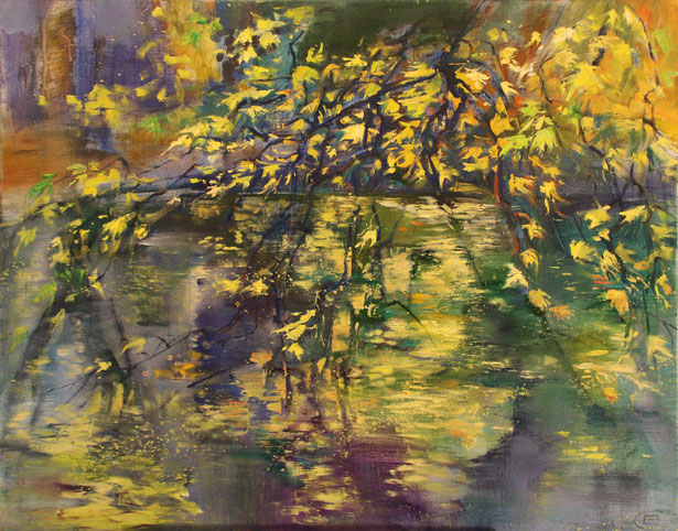 "Herbst-Spiegelungen", 100 cm x 80 cm