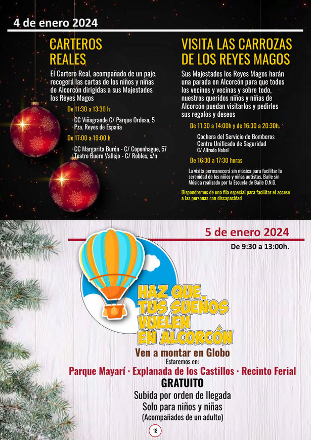 Programa de la Navidad en Alcorcon