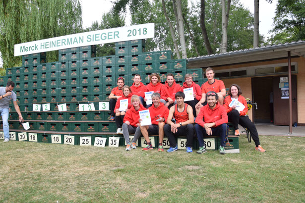 Mainzer Triathleten beim Heinerman erfolgreich: Erich Keuchen (vorne 2.v.l.) war schnellster Triathlet des ALV beim Heinerman in Darmstadt. Foto: ALV Mainz / Peter Sprengart