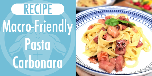 Low fat, low sugar, high protein, low calorie, carbonara, healthy cooking, fake away, creamy