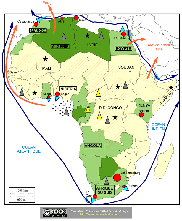Croquis Carte Afrique Développement Intégration à la Mondialisation Bac Bouvier