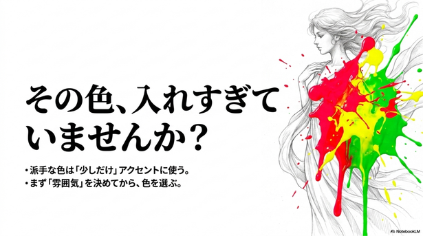 AIアートの配色では、初心者がつまずきやすいポイントがあります。