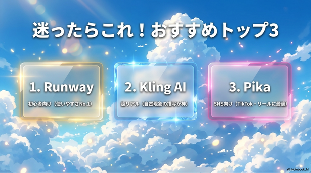 動画を作成できる生成AIおすすめは？
