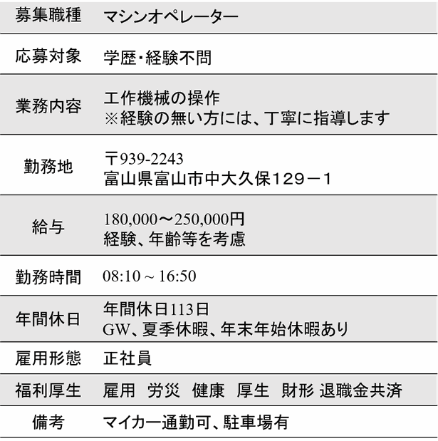 東亜電工　募集要項　採用　就職　情報　正社員