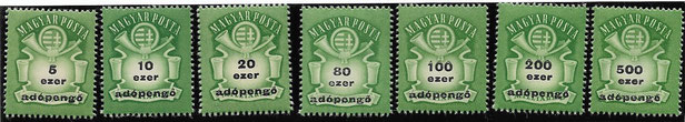 adopengö definitive stamps from 16/7/1946 to 26/7/1946 