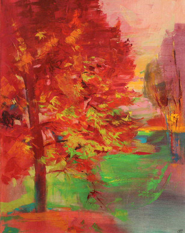 Herbstwald, 80 x 100 cm