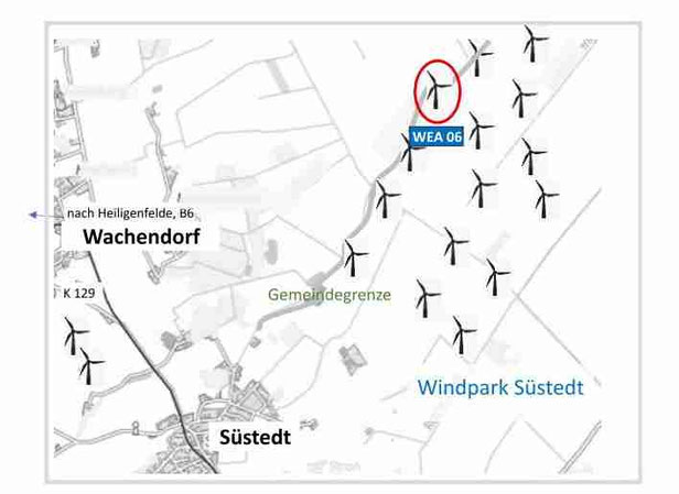 Windpark Süstedt mit 15 Anlagen