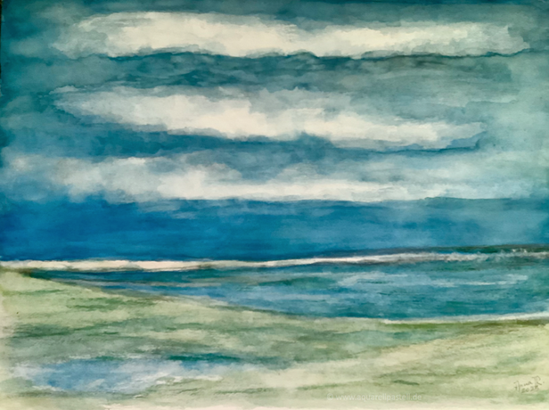 Große Bucht an der Nordsee (36 x 48 cm)