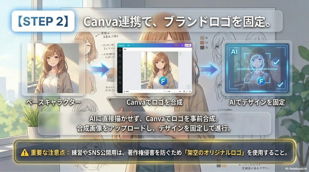 ロゴの合成と注意点