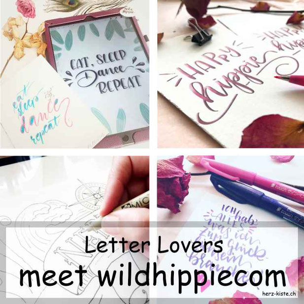 Letter Lovers in der Herz-Kiste: wildhippiecom mit einer Anleitung für ein komplexes Layout