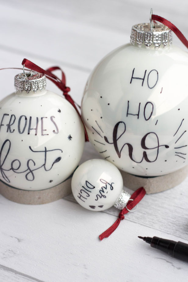 DIY Weihnachten: Eine Anleitung wie du ganz einfach Weihnachtskugeln belettern kannst. (_jessiswelt für die Letter Lovers)