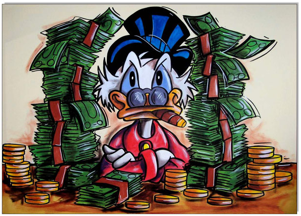 Dagobert Duck Only Cash is the real Thing