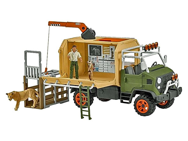 Im Paket Schleich 42475 Großer Truck Tierrettung sind 45 Einzelteile enthalten, die spannende Rettungseinsätze ermöglichen.