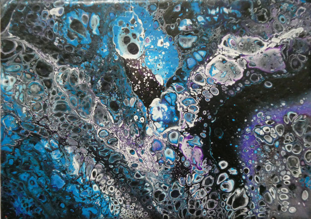 DISTANT UNIVERSE (122a) | Acrylic on small 7" x 5" canvas | Gloss Varnish finish | £25.00 incl. p&p (UK only) 