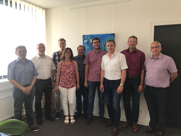 v.l Kurt Scherer, Rainer Burkholz, Dennis Meisberger, Heike Erfurt, Michael Maurer, Matthias Maurer, Stephan Rausch, Dirk Schäfer, Manfred Altmeyer