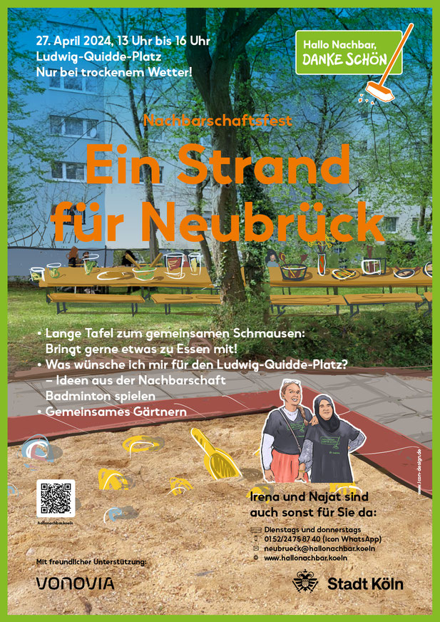 Plakat »Ein Strand für Neubrück: Nahcbarschaftsfest««